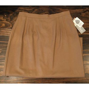 NWT Vintage Michele 100% Wool Camel Tan Pencil Skirt sz 16